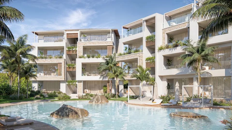 Apartamentos de 1 y 2 habitaciones a 360 metros de la playa Dominicus. Quedan las últimas unidades disponibles desde USD 364,700.